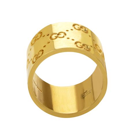 yellow gold gucci ring|Gucci icon ring 18k.